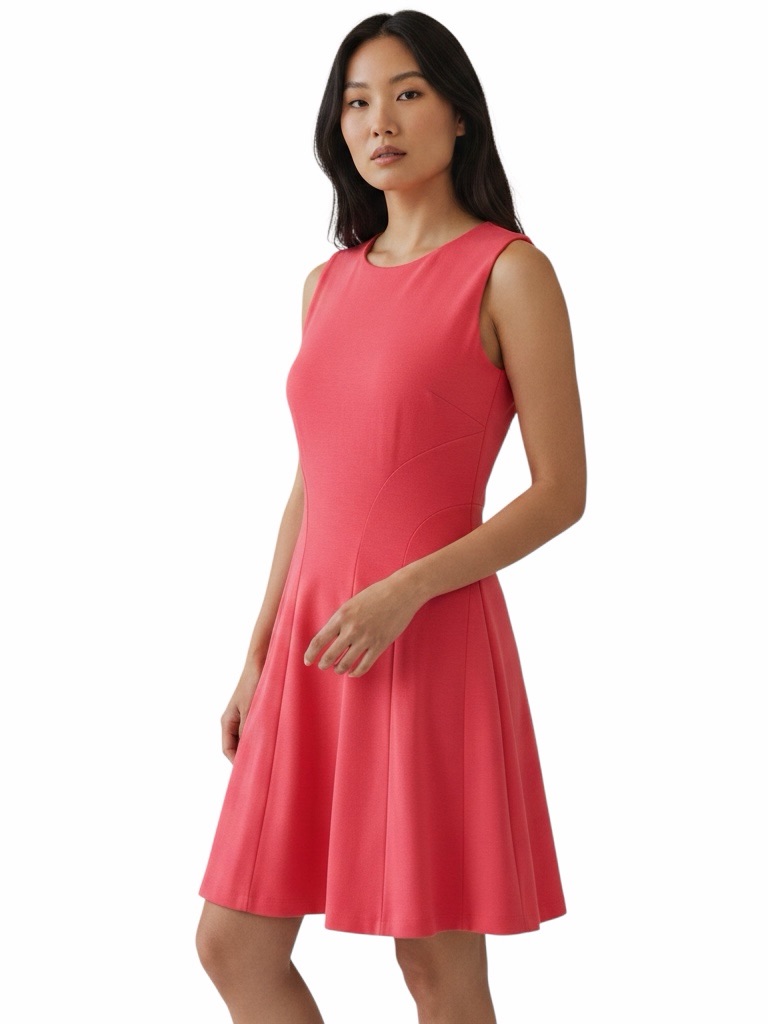 Diane Von Furstenberg Pink Fit Flare Sleeveless Dress Women’s Size 0